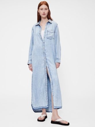 Abito chemisier in denim drappeggiato GapStudio