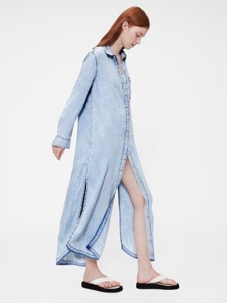 Abito chemisier in denim drappeggiato GapStudio