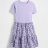 Abito con balze in tecnica mista per bambini Abito con balze in tecnica mista per bambini