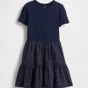 Abito con balze in tecnica mista per bambini Abito con balze in tecnica mista per bambini