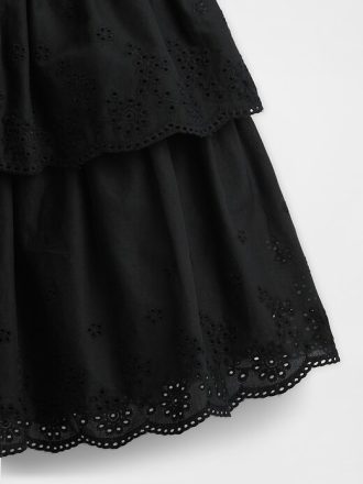 Abito con occhielli in tecnica mista per bambini