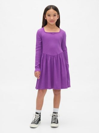 Abito con scollo quadrato per bambini