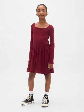 Abito con scollo quadrato per bambini