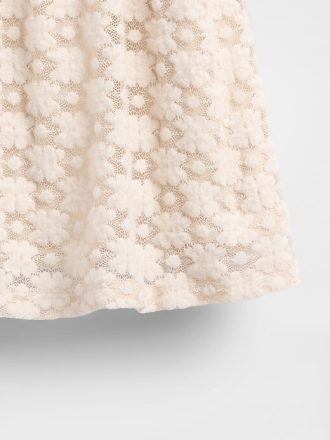 Abito felpato oversize in misto materiale per bambini