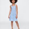 Abito floreale in denim per bambini