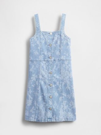 Abito floreale in denim per bambini