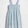 Abito in denim con arricciatura per bambini Abito in denim con arricciatura per bambini