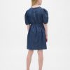 Abito in denim con maniche a sbuffo per bambini Abito in denim con maniche a sbuffo per bambini