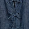 Abito in denim con maniche a sbuffo per bambini Abito in denim con maniche a sbuffo per bambini