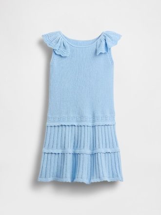 Abito in maglia a vita bassa per neonati e bambini piccoli