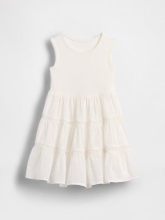 Abito in misto pizzo per neonati e bambini