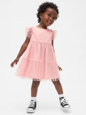 Abito in tulle a strati per neonati e bambini piccoli