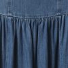 Abito lungo in denim con allacciatura posteriore Abito lungo in denim con allacciatura posteriore