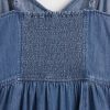Abito lungo in denim con cuciture Abito lungo in denim con cuciture