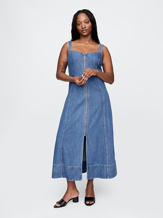 Abito lungo in denim ultra morbido Abito lungo in denim ultra morbido