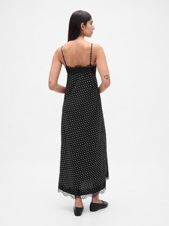 Abito lungo sottoveste con pizzo