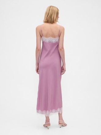 Abito lungo sottoveste con pizzo