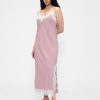 Abito lungo sottoveste con pizzo