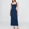 Abito midi aderente in denim Abito midi aderente in denim