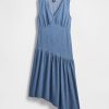 Abito midi asimmetrico in denim Abito midi asimmetrico in denim