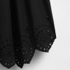 Abito midi con orlo a fazzoletto in tecnica mista Abito midi con orlo a fazzoletto in tecnica mista