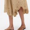 Abito midi con orlo a fazzoletto in tecnica mista Abito midi con orlo a fazzoletto in tecnica mista