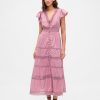 Abito midi con pizzo