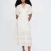 Abito midi con pizzo