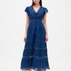 Abito midi con pizzo