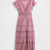 Abito midi con pizzo