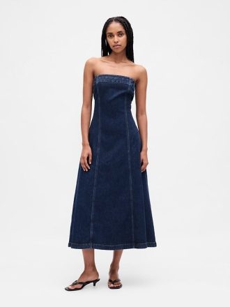 Abito midi in denim