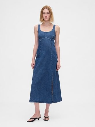 Abito midi in denim