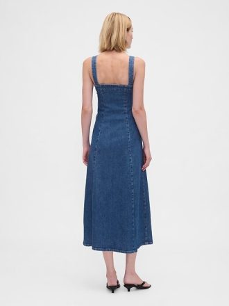Abito midi in denim