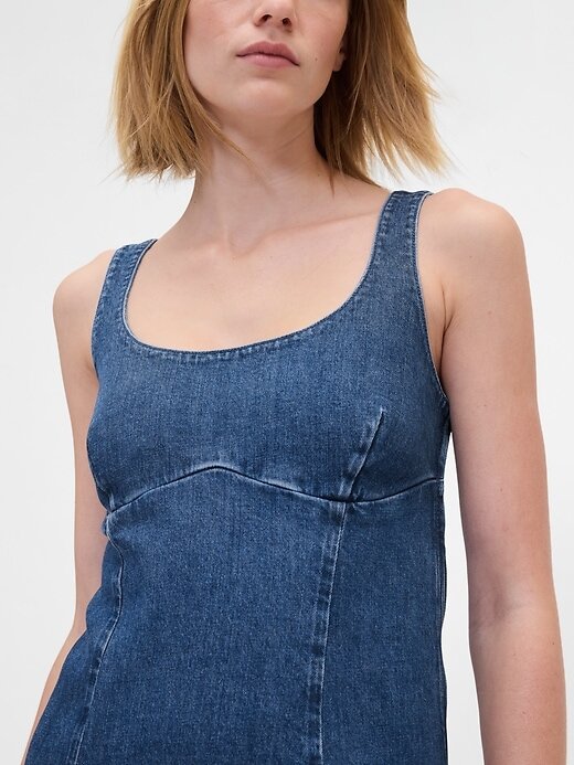 Abito midi in denim Abito midi in denim
