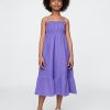 Abito midi in garza stropicciata per bambini Abito midi in garza stropicciata per bambini