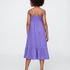 Abito midi in garza stropicciata per bambini Abito midi in garza stropicciata per bambini