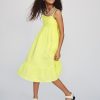 Abito midi in garza stropicciata per bambini