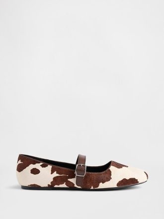 Ballerine in cavallino con stampa mucca