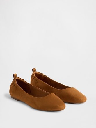Ballerine in pelle scamosciata vegana