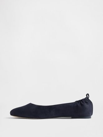Ballerine in pelle scamosciata vegana