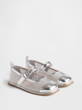 Ballerine Mary Jane in rete metallica per bambini