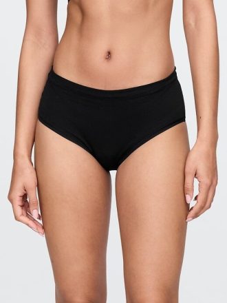 Bikini a vita alta in cotone elasticizzato biologico