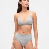 Bikini a vita alta in cotone elasticizzato biologico