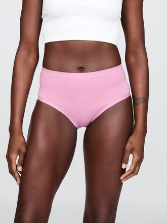 Bikini a vita alta in cotone elasticizzato biologico