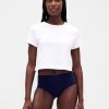 Bikini a vita alta in cotone elasticizzato biologico Bikini a vita alta in cotone elasticizzato biologico