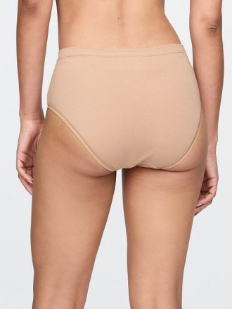Bikini a vita alta in cotone elasticizzato biologico
