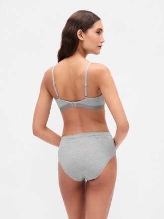 Bikini a vita alta in cotone elasticizzato biologico