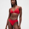 Bikini con logo in cotone elasticizzato biologico