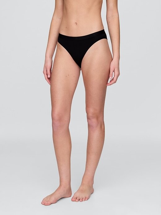 Bikini con logo in cotone elasticizzato biologico Bikini con logo in cotone elasticizzato biologico
