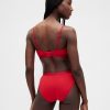 Bikini con logo in cotone elasticizzato biologico